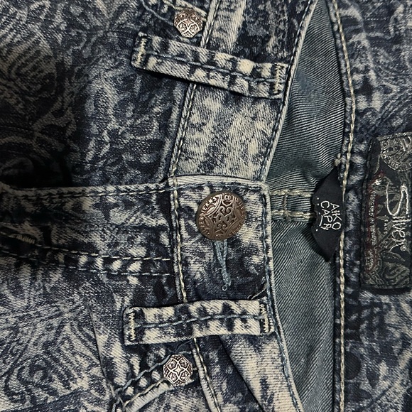 SILVER BRAND PRINTED CROPPED / CAPRI JEANS SIZE 25 - Picture 9 of 11